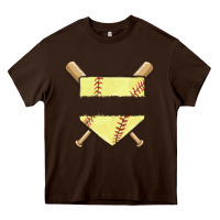 Chocolate Brown custom baseball Heavy Core Tee - MaliasSmallBusiness
