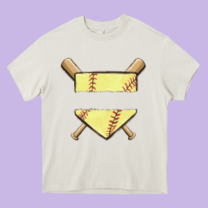 Custom Baseball Heavy Core Tee Designed By Maliassmallbusiness