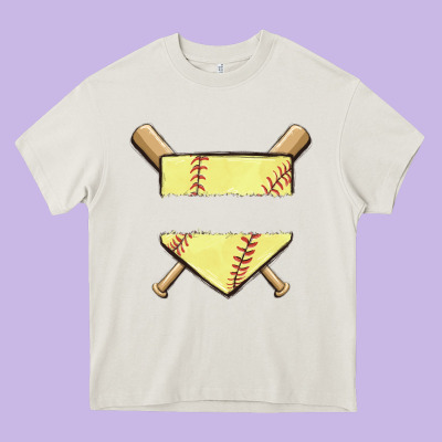 Custom Baseball Heavy Core Tee Designed By Maliassmallbusiness
