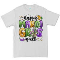 Dove Grey happy mardi gras y'all Premium Tee - MaliasSmallBusiness