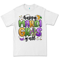 White happy mardi gras y'all Premium Tee - MaliasSmallBusiness