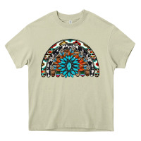 Mossy western turquoise aztec cowhide serape  rainbows Heavy Core Tee - AdoDesignShop