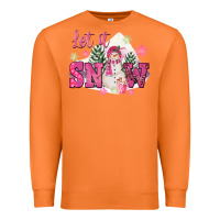 Carrot Let It Snow Pink Christmas Premium Sweatshirt - FaDigitalArtStudio