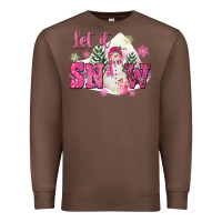 Chestnut Let It Snow Pink Christmas Premium Sweatshirt - FaDigitalArtStudio
