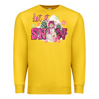 Lemon Let It Snow Pink Christmas Premium Sweatshirt - FaDigitalArtStudio