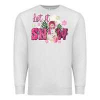 Let It Snow Pink Christmas Premium Sweatshirt | Teevron