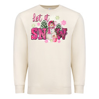 Sandshell Let It Snow Pink Christmas Premium Sweatshirt - FaDigitalArtStudio