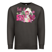 Smoke Let It Snow Pink Christmas Premium Sweatshirt - FaDigitalArtStudio