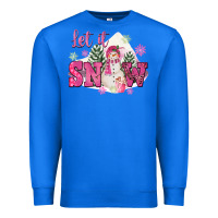 True Royal Let It Snow Pink Christmas Premium Sweatshirt - FaDigitalArtStudio