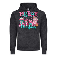 Vintage Black merry christmas pink coffee cups Vintage Hoodie - Jasminsmagicworld