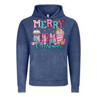 Vintage Denim merry christmas pink coffee cups Vintage Hoodie - Jasminsmagicworld