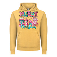 Vintage Mustard merry christmas pink coffee cups Vintage Hoodie - Jasminsmagicworld