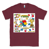 Burgundy autism Classic Tee - Artiststas