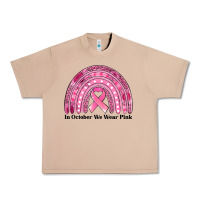Burro in october we wear pink breast cancer awareness rainbow Urban Heavy Tee - Jasminsmagicworld