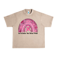 French Oak in october we wear pink breast cancer awareness rainbow Urban Heavy Tee - Jasminsmagicworld