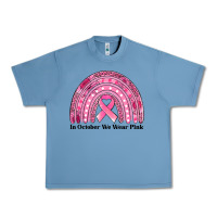 Pebble Blue in october we wear pink breast cancer awareness rainbow Urban Heavy Tee - Jasminsmagicworld