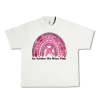 Pistachio in october we wear pink breast cancer awareness rainbow Urban Heavy Tee - Jasminsmagicworld