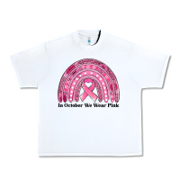 White in october we wear pink breast cancer awareness rainbow Urban Heavy Tee - Jasminsmagicworld