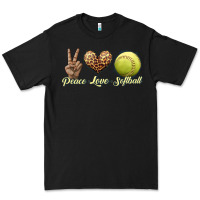 Black peace love softball Premium Tee - JahusDesignShop