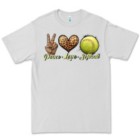 Dove Grey peace love softball Premium Tee - JahusDesignShop