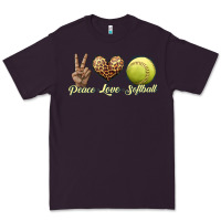 Plum peace love softball Premium Tee - JahusDesignShop