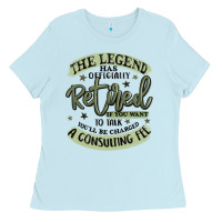 Baby Blue the legend has officially retired Ladies Tee - MaliasSmallBusiness