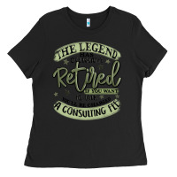 Black the legend has officially retired Ladies Tee - MaliasSmallBusiness