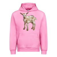 Fuchsia Pink Baby Saanen Goat Urban Hoodie - LillyAllenDesigns