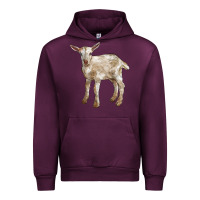 Mauve Wine Baby Saanen Goat Urban Hoodie - LillyAllenDesigns