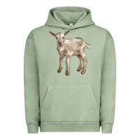 Pigment Oil Green Baby Saanen Goat Urban Hoodie - LillyAllenDesigns