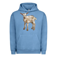 Pigment Pebble Blue Baby Saanen Goat Urban Hoodie - LillyAllenDesigns