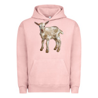 Pigment Salmon Baby Saanen Goat Urban Hoodie - LillyAllenDesigns
