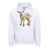 White Baby Saanen Goat Urban Hoodie - LillyAllenDesigns