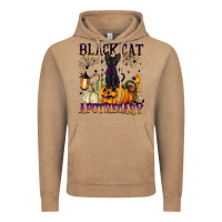Vintage Coffee black cat apothecary Vintage Hoodie - BarkalooDesign