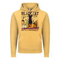 Vintage Mustard black cat apothecary Vintage Hoodie - BarkalooDesign