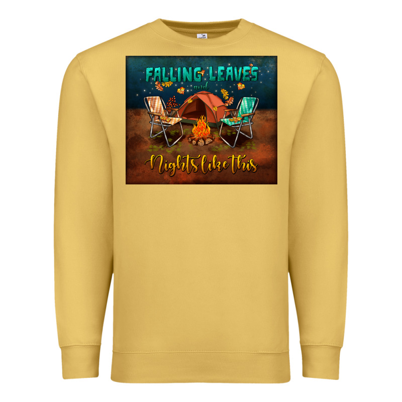 Falling Leaves And Nights Like This Mouse Pad Premium Sweatshirt by BundleAndBundleShop | Teevron