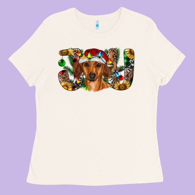Dachshund Christmas Joy Ladies Tee Designed By Ranaportraitstore