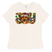 Bone dachshund christmas joy Ladies Tee - RanaPortraitStore