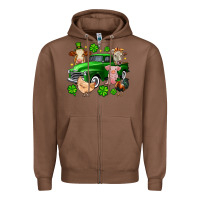 Chestnut St. Patrick's farm animal truck Zipper Hoodie - OliviaCreatesArt