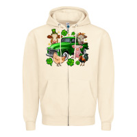 Sandshell St. Patrick's farm animal truck Zipper Hoodie - OliviaCreatesArt