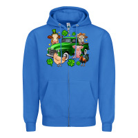 True Royal St. Patrick's farm animal truck Zipper Hoodie - OliviaCreatesArt