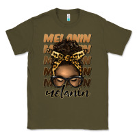 Army Green melanin afro messy bun Classic Tee - Artiststas