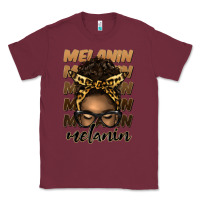 Burgundy melanin afro messy bun Classic Tee - Artiststas
