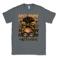Charcoal Heather melanin afro messy bun Classic Tee - Artiststas