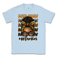Dusty Blue melanin afro messy bun Classic Tee - Artiststas