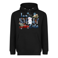 Black I am Snow Cute Heavyweight Hoodie - FaDigitalArtStudio