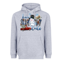 Heather Grey I am Snow Cute Heavyweight Hoodie - FaDigitalArtStudio