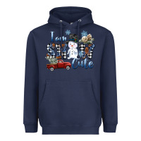 Navy I am Snow Cute Heavyweight Hoodie - FaDigitalArtStudio