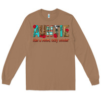 Toasted Coconut Auntie Like a Mom Only Cooler Long Sleeve Tee - texasbilliewilder