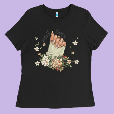 Nail Boss Ladies Tee Designed By Maliassmallbusiness